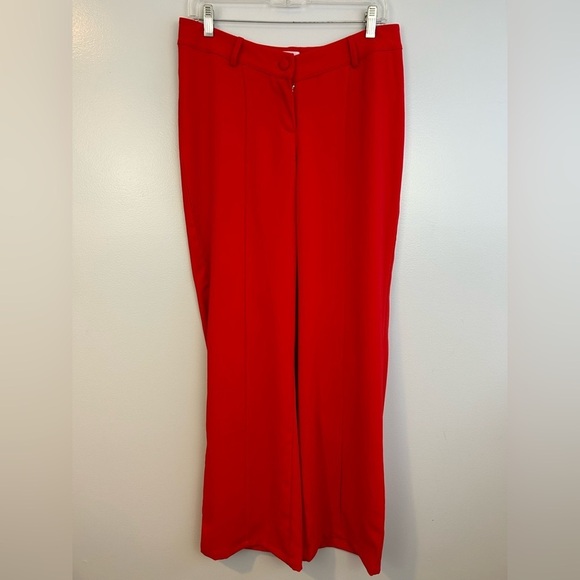 Superdown Wendy Angle Down Red Trouser Pants Size Medium - Picture 2 of 10